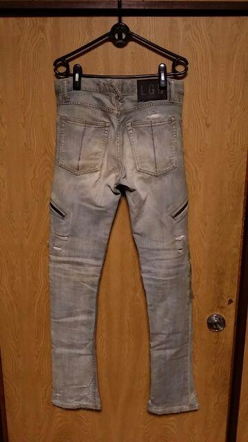 LGBルグランブルー ダスト加工クラッシュバイカーデニムパンツ29 S-WOLF < ブランド LGBルグランブルー ダスト加工クラッシュバイカーデニムパンツ29 S-WOLF < ブランドの