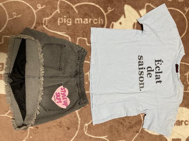 レピピ今季新品タグ付前ボタンスカパン&カットソー/ラブトキTシャツ < ブランド  レピピ今季新品タグ付前ボタンスカパン&カットソー/ラブトキTシャツ < ブランドの