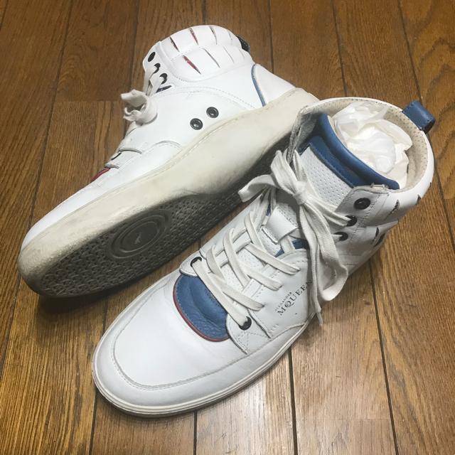 激レア アレキサンダーマックィーン×PUMA コラボ レザースニーカー US9 27cm < ブランド  激レア アレキサンダーマックィーン×PUMA コラボ レザースニーカー US9 27cm < ブランドの
