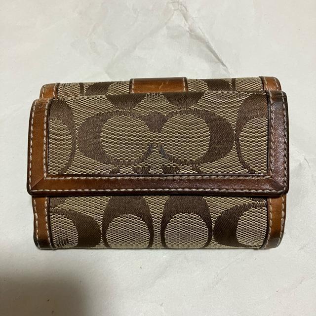 【COACH / コーチ】 シグネチャー / レザー キャンバス 三つ折り財布 < ブランド 【COACH / コーチ】 シグネチャー / レザー キャンバス 三つ折り財布 < ブランドの