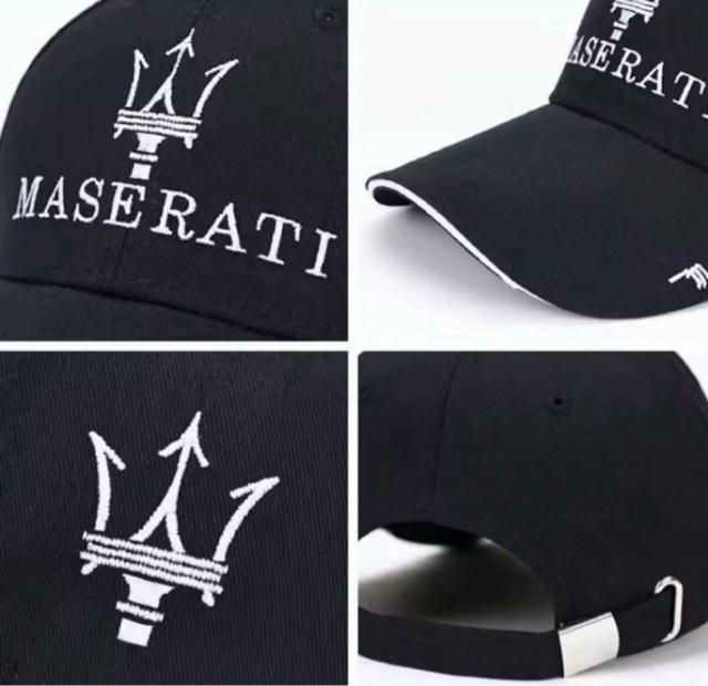 帽子/キャップ『MASERATIマセラティ 刺繍 黒/ホワイトエッジ』新品 < 男性ファッション  帽子/キャップ『MASERATIマセラティ 刺繍 黒/ホワイトエッジ』新品 < 男性ファッションの