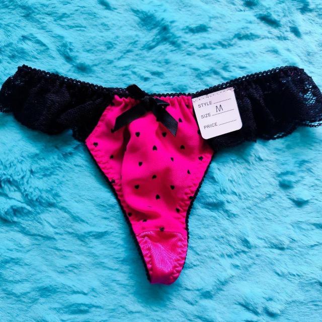 激カワッ。。。Sexy。。。レース&シフォンプチハート柄Tバック。。。ブラック×ピンク。。ショーツ。。。パンティー。。。 < 女性ファッション  激カワッ。。。Sexy。。。レース&シフォンプチハート柄Tバック。。。ブラック×ピンク。。ショーツ。。。パンティー。。。  < 女性ファッションの