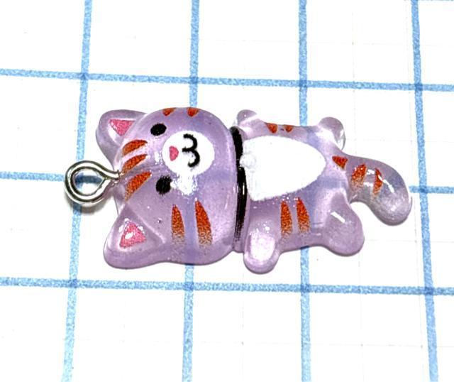 868 ラベンダー色の猫ちゃん 1個 ねこネコ 樹脂チャーム アクセサリーパーツ < ペット/手芸/園芸 868 ラベンダー色の猫ちゃん 1個 ねこネコ 樹脂チャーム アクセサリーパーツ < ペット/手芸/園芸の