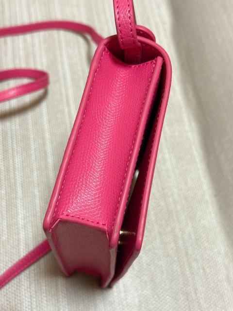 FURLA �s���N ���U�[ �V�����_�[�o�b�O �N���X�{�f�B �� �u�����h�� 