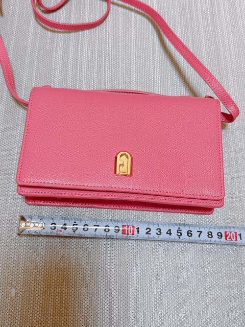 FURLA �s���N ���U�[ �V�����_�[�o�b�O �N���X�{�f�B �� �u�����h�� 