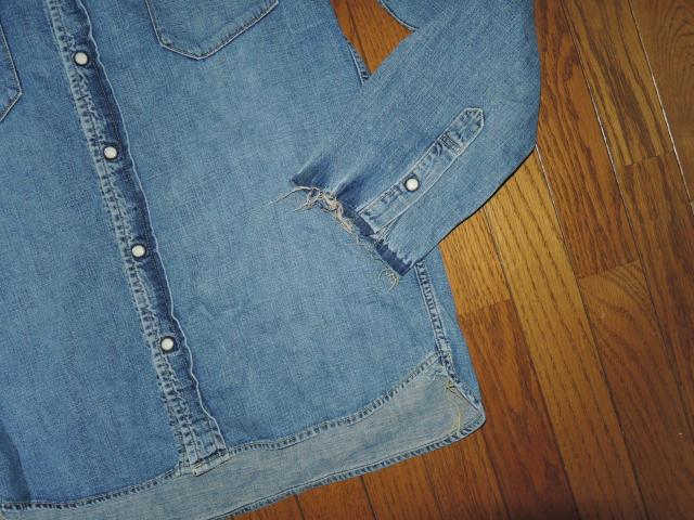 REMI RELIEF レミレリーフ ペイント加工 ウエスタン デニムシャツ XL インディゴ 長袖シャツ DENIM SHIRT < ブランド REMI RELIEF レミレリーフ ペイント加工 ウエスタン デニムシャツ XL インディゴ 長袖シャツ DENIM SHIRT < ブランドの