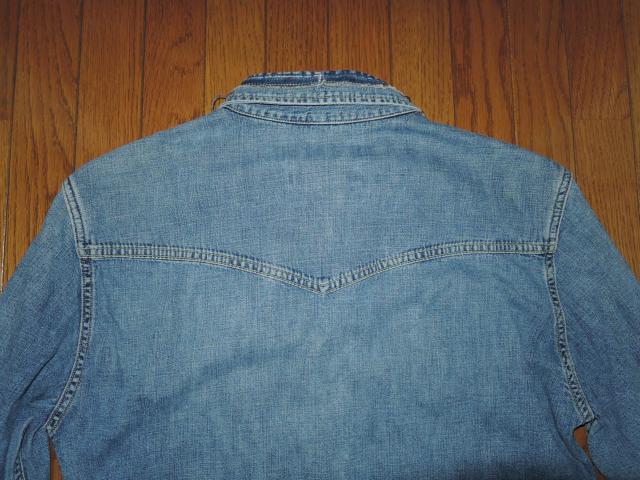 REMI RELIEF レミレリーフ ペイント加工 ウエスタン デニムシャツ XL インディゴ 長袖シャツ DENIM SHIRT < ブランド REMI RELIEF レミレリーフ ペイント加工 ウエスタン デニムシャツ XL インディゴ 長袖シャツ DENIM SHIRT < ブランドの