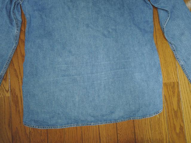 REMI RELIEF レミレリーフ ペイント加工 ウエスタン デニムシャツ XL インディゴ 長袖シャツ DENIM SHIRT < ブランド REMI RELIEF レミレリーフ ペイント加工 ウエスタン デニムシャツ XL インディゴ 長袖シャツ DENIM SHIRT < ブランドの