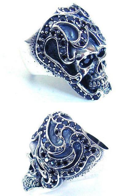 シルバー925 アンディスカルリング ブラックジルコニア < 男性アクセサリー/時計  シルバー925 アンディスカルリング ブラックジルコニア < 男性アクセサリー/時計の