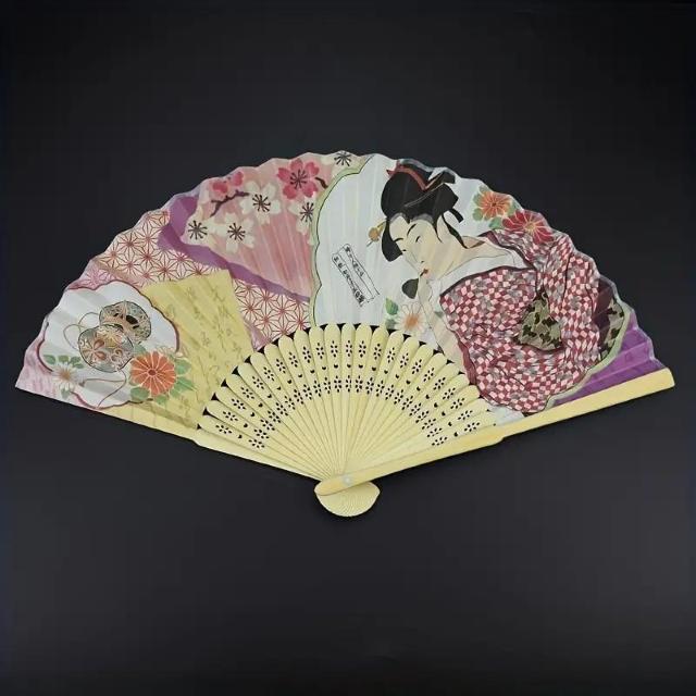 超お買い得590円★和風紙製竹製手持扇,家居裝飾扇夏季手持摺扇 ピンクA < 女性ファッション  超お買い得590円★和風紙製竹製手持扇,家居裝飾扇夏季手持摺扇 ピンクA  < 女性ファッションの