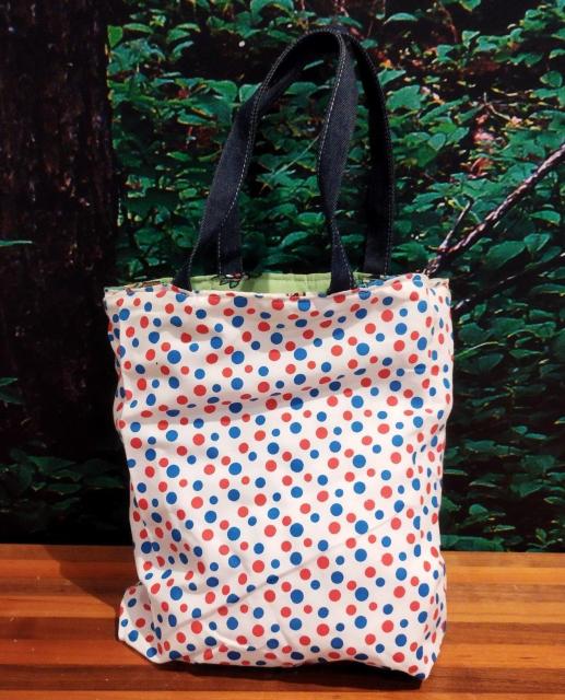 スマーフ 水玉 リバーシブル トートバッグ 中型 < 女性ファッション スマーフ 水玉 リバーシブル トートバッグ 中型 < 女性ファッションの