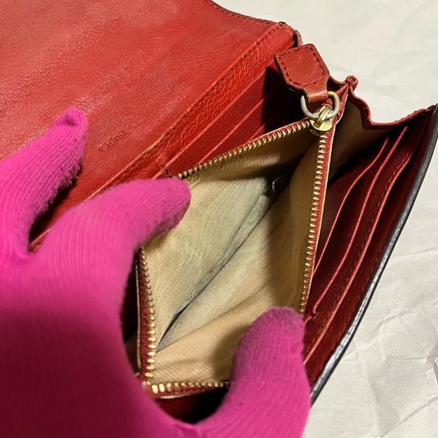 【Chloe / クロエ】 レザー / 二つ折り 長財布 / えんじ色 < ブランド 【Chloe / クロエ】 レザー / 二つ折り 長財布 / えんじ色 < ブランドの