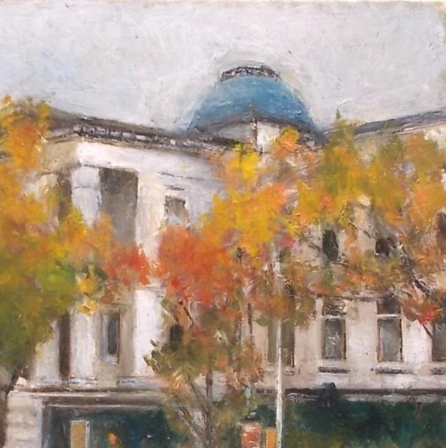 ★♪油彩画 金山ヒロシ【中之島図書館】『F10号』新額付き★冬木立の明治の近代建築 < ホビー ★♪油彩画 金山ヒロシ【中之島図書館】『F10号』新額付き★冬木立の明治の近代建築 < ホビーの