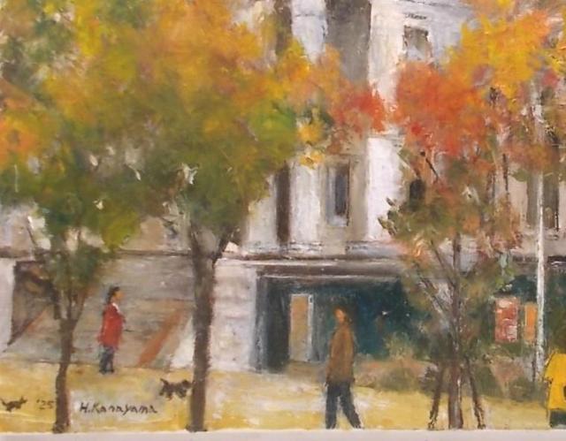 ★♪油彩画 金山ヒロシ【中之島図書館】『F10号』新額付き★冬木立の明治の近代建築 < ホビー ★♪油彩画 金山ヒロシ【中之島図書館】『F10号』新額付き★冬木立の明治の近代建築 < ホビーの