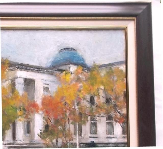 ★♪油彩画 金山ヒロシ【中之島図書館】『F10号』新額付き★冬木立の明治の近代建築 < ホビー ★♪油彩画 金山ヒロシ【中之島図書館】『F10号』新額付き★冬木立の明治の近代建築 < ホビーの