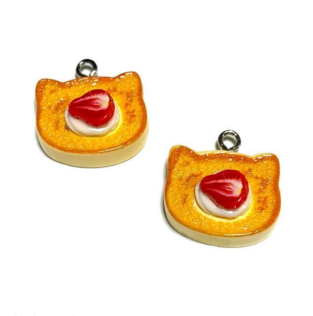 5331 猫ちゃん イチゴホイップトースト 2個 樹脂パーツ アクセサリーチャーム パン スイーツ < ペット/手芸/園芸 5331 猫ちゃん イチゴホイップトースト 2個 樹脂パーツ アクセサリーチャーム パン スイーツ < ペット/手芸/園芸の