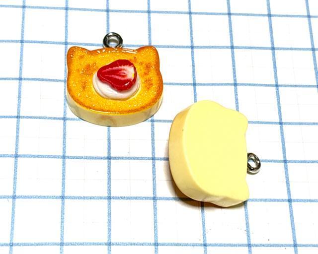 5331 猫ちゃん イチゴホイップトースト 2個 樹脂パーツ アクセサリーチャーム パン スイーツ < ペット/手芸/園芸 5331 猫ちゃん イチゴホイップトースト 2個 樹脂パーツ アクセサリーチャーム パン スイーツ < ペット/手芸/園芸の