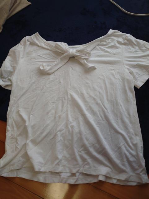 新品☆シンプルカットソーL バックリボンかわいい < 女性ファッション  新品☆シンプルカットソーL バックリボンかわいい < 女性ファッションの