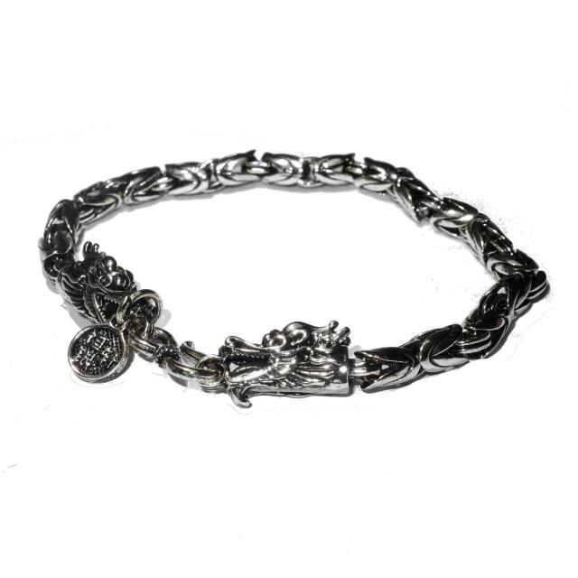 ドラゴン 竜 龍 ブレスレット アクセサリー 銀色 シルバー色 チャーム メンズ < 男性アクセサリー/時計  ドラゴン 竜 龍 ブレスレット アクセサリー 銀色 シルバー色 チャーム メンズ  < 男性アクセサリー/時計の