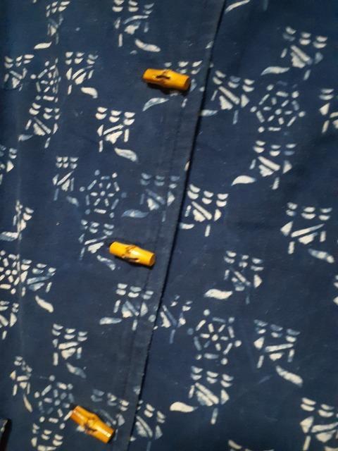 50年前の藍色春、秋コートオーダーメイド7号着丈110身長150弱47.8キロ位の方に < 女性ファッション  50年前の藍色春、秋コートオーダーメイド7号着丈110身長150弱47.8キロ位の方に < 女性ファッションの