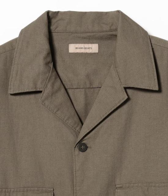 メンズ カラミ織り オープンカラーシャツ < 男性ファッション  メンズ カラミ織り オープンカラーシャツ < 男性ファッションの