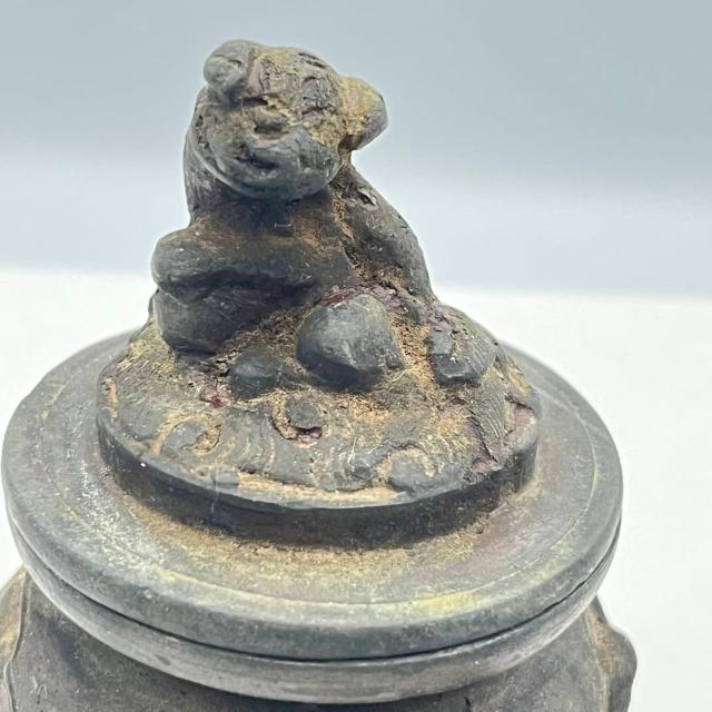 香炉 三足 獅子 象 時代物 箱有 インテリア アンティーク 骨董 金属製 < インテリア/ライフ 香炉 三足 獅子 象 時代物 箱有 インテリア アンティーク 骨董 金属製 < インテリア/ライフの