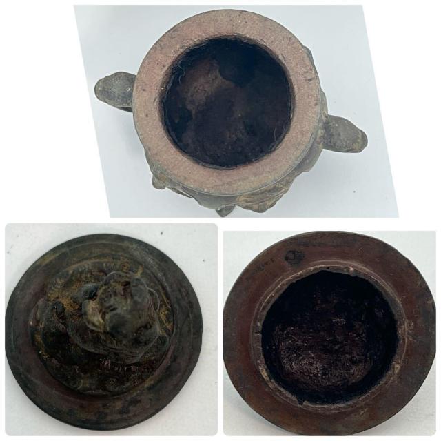 香炉 三足 獅子 象 時代物 箱有 インテリア アンティーク 骨董 金属製 < インテリア/ライフ 香炉 三足 獅子 象 時代物 箱有 インテリア アンティーク 骨董 金属製 < インテリア/ライフの