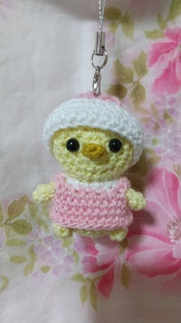 ひよちゃん*編みぐるみストラップ(ピンク) < ペット/手芸/園芸 ひよちゃん*編みぐるみストラップ(ピンク) < ペット/手芸/園芸の