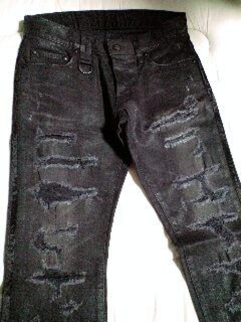 新品ROENロエンジーンズ コーティングクラッシュストレッチデニム 28 < ブランド  新品ROENロエンジーンズ コーティングクラッシュストレッチデニム 28 < ブランドの