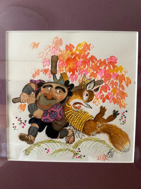 亡き人気絵本作家・若菜 珪 水彩画「きつねにだまされて」希少 < ホビー 亡き人気絵本作家・若菜 珪 水彩画「きつねにだまされて」希少 < ホビーの