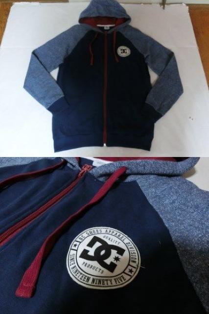USA購入 ボーダー系【DC SHOES】フルジップパーカーUS XL青2色系 < 男性ファッション  USA購入 ボーダー系【DC SHOES】フルジップパーカーUS XL青2色系 < 男性ファッションの