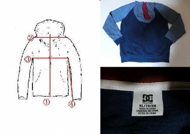 USA購入 ボーダー系【DC SHOES】フルジップパーカーUS XL青2色系 < 男性ファッション  USA購入 ボーダー系【DC SHOES】フルジップパーカーUS XL青2色系 < 男性ファッションの