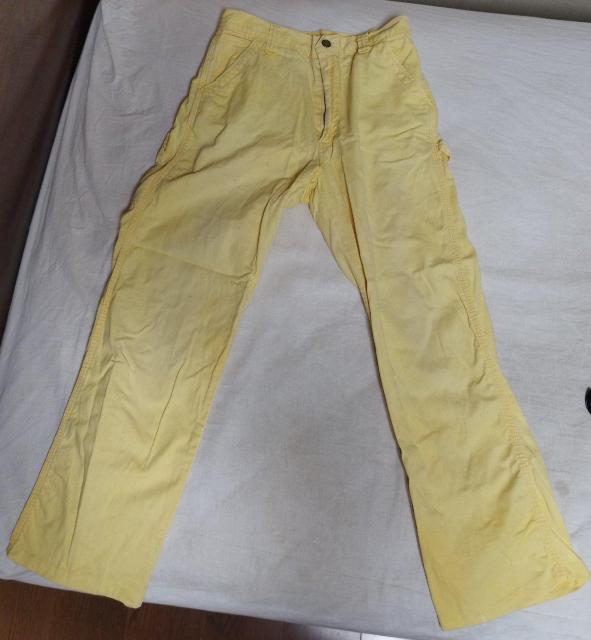 Liberty イエロー ペインターパンツ ヴィンテージ アメリカ古着 難有り < 女性ファッション  Liberty イエロー ペインターパンツ ヴィンテージ アメリカ古着 難有り < 女性ファッションの