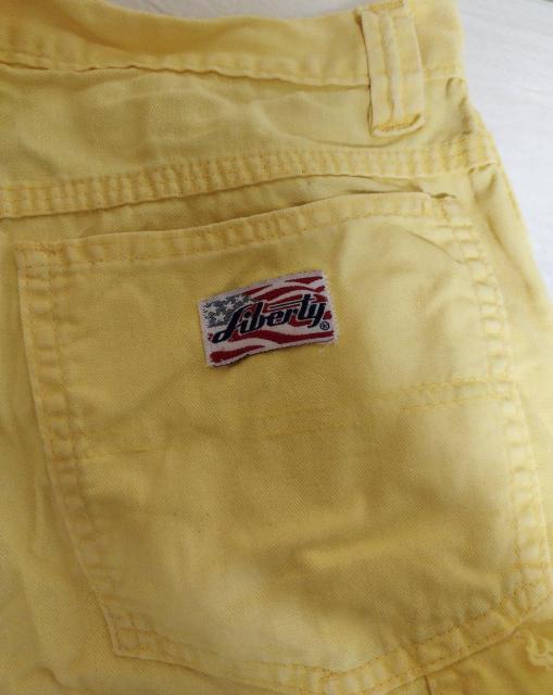 Liberty イエロー ペインターパンツ ヴィンテージ アメリカ古着 難有り < 女性ファッション  Liberty イエロー ペインターパンツ ヴィンテージ アメリカ古着 難有り < 女性ファッションの