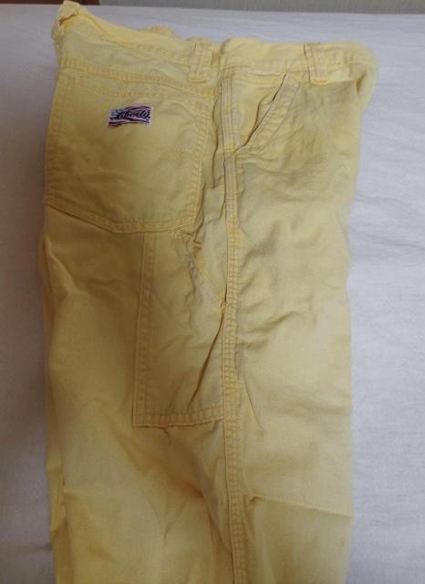 Liberty イエロー ペインターパンツ ヴィンテージ アメリカ古着 難有り < 女性ファッション  Liberty イエロー ペインターパンツ ヴィンテージ アメリカ古着 難有り < 女性ファッションの