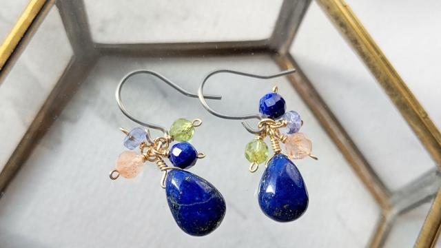 14kgf*ラピスラズリのマルチカラーピアス*23052 < 女性アクセサリー/時計 14kgf*ラピスラズリのマルチカラーピアス*23052 < 女性アクセサリー/時計の