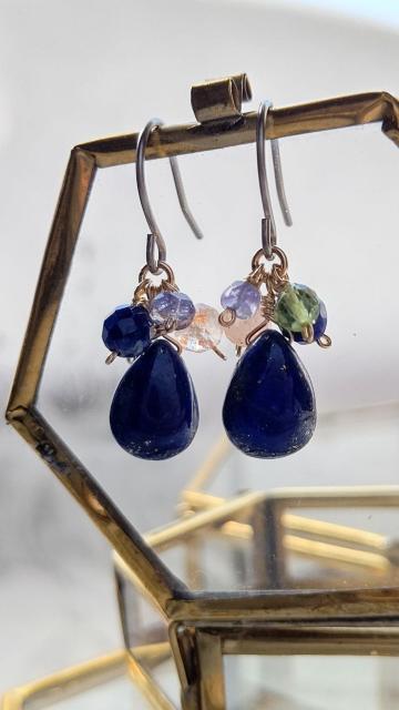 14kgf*ラピスラズリのマルチカラーピアス*23052 < 女性アクセサリー/時計 14kgf*ラピスラズリのマルチカラーピアス*23052 < 女性アクセサリー/時計の