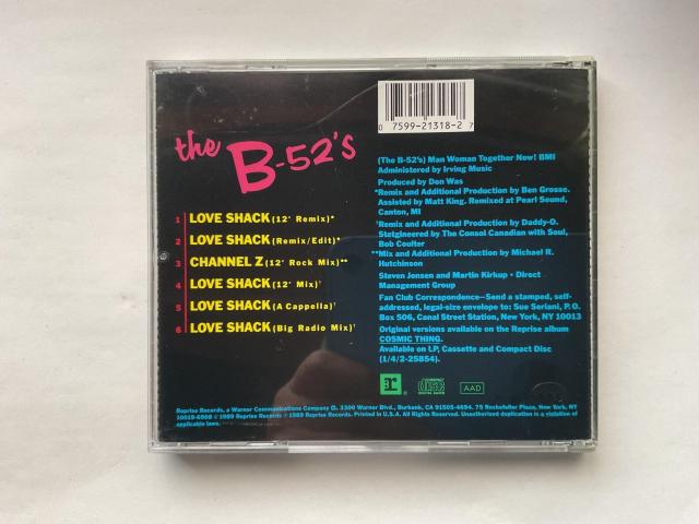 THE B-52's LOVE SHACK COMPACT DISC MAXI-SINGLE 9 21318-2 �� CD/DVD/�r�f�I�� 
