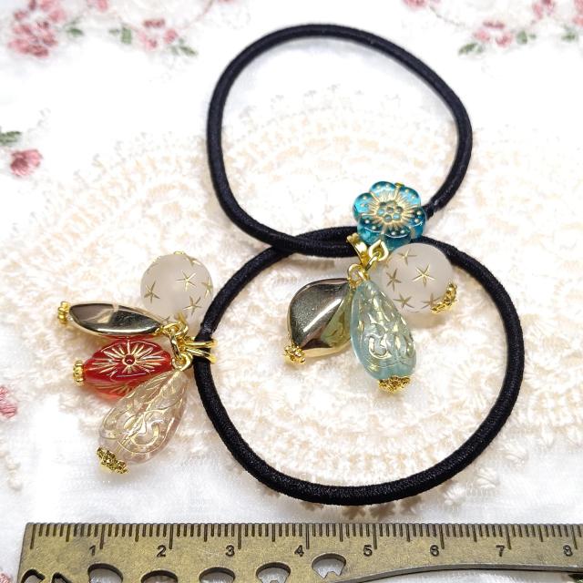 ハンドメイド☆ヘアゴム☆2個セット < 女性ファッション ハンドメイド☆ヘアゴム☆2個セット < 女性ファッションの