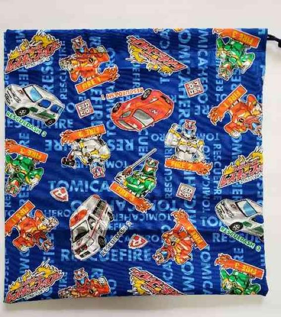 65T 【本日限定】★ トミカヒーロー 着替え袋(^o^)体操服入れ巾着 ハンドメイド < キッズ/ベビー  65T 【本日限定】★ トミカヒーロー 着替え袋(^o^)体操服入れ巾着 ハンドメイド  < キッズ/ベビーの