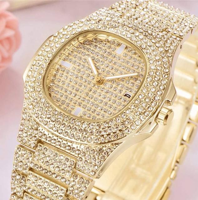 超豪華! HIPHOP ラッパー ブリング腕時計 (ゴールド)!。 < 男性アクセサリー/時計  超豪華! HIPHOP ラッパー ブリング腕時計 (ゴールド)!。  < 男性アクセサリー/時計の