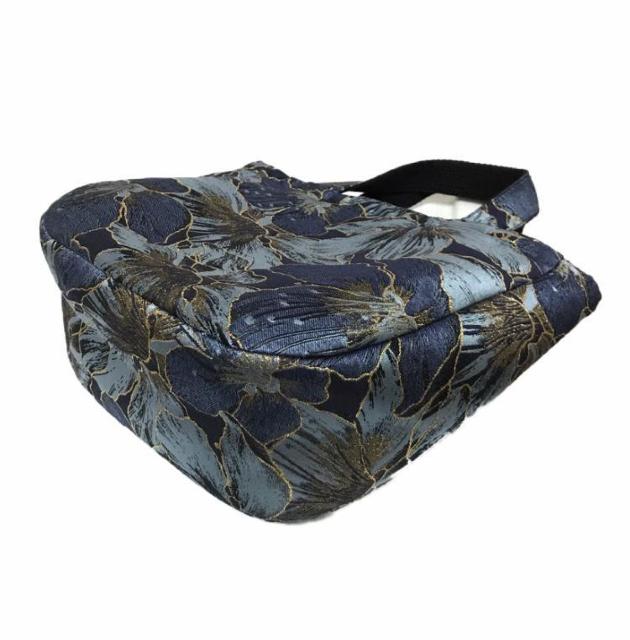 hハンドメイド〓ラメgold箔ライン〓花柄ネイビー手提げバック□ < 女性ファッション hハンドメイド〓ラメgold箔ライン〓花柄ネイビー手提げバック□ < 女性ファッションの