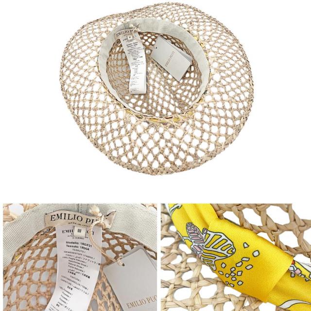 新品エミリオプッチEMILIO PUCCI麦わら帽子(ストローハット) < ブランド 新品エミリオプッチEMILIO PUCCI麦わら帽子(ストローハット) < ブランドの