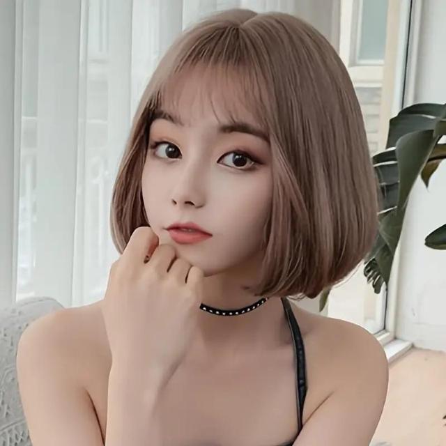 特別提供品1590円★女性向けの上品な30.48 cmの茶色のボブウィッグ。高温合成繊維のシンセティックヘア < 女性ファッション 特別提供品1590円★女性向けの上品な30.48 cmの茶色のボブウィッグ。高温合成繊維のシンセティックヘア < 女性ファッションの