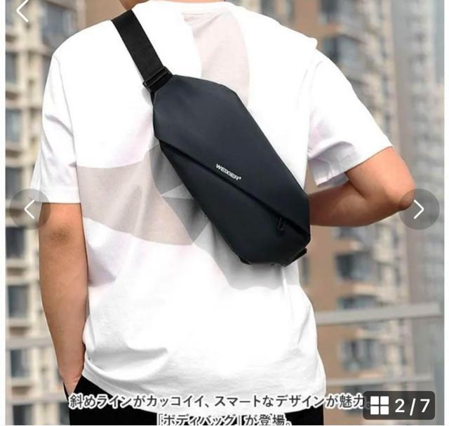 新品 ボディバッグ 大容量 撥水 ボディバック ウエストポーチ ブラック 黒 < 男性ファッション  新品 ボディバッグ 大容量 撥水 ボディバック ウエストポーチ ブラック 黒 < 男性ファッションの