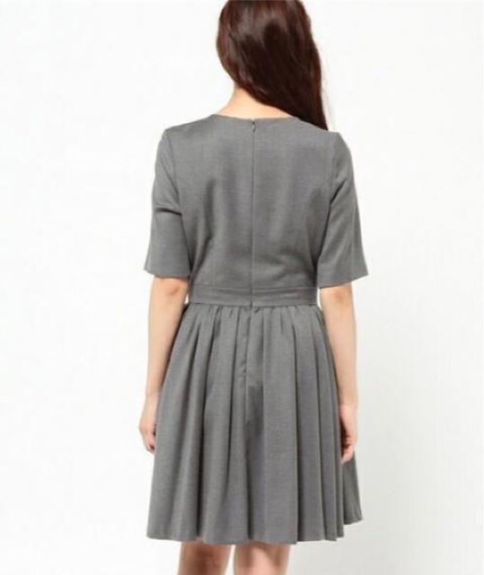 定価11,880円●ジョーゼットネックビジューワンピース●グレー●花 フラワー < ブランド 定価11,880円●ジョーゼットネックビジューワンピース●グレー●花 フラワー < ブランドの