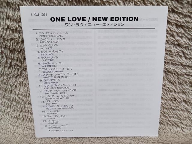 E^j[EGfBV^Ձ^ѕt^ONE LOVE^NEW  EDITION  CD/DVD/rfI 