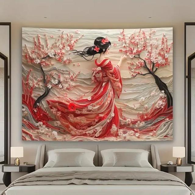 ����������1890�~��230�~180cm�̃G���K���g��3D�y�[�p�[�N�C�����O�A�[�g - ���̉��ŗx��Ñ���{�̌|�� �� �C���e���A/���C�t�� 