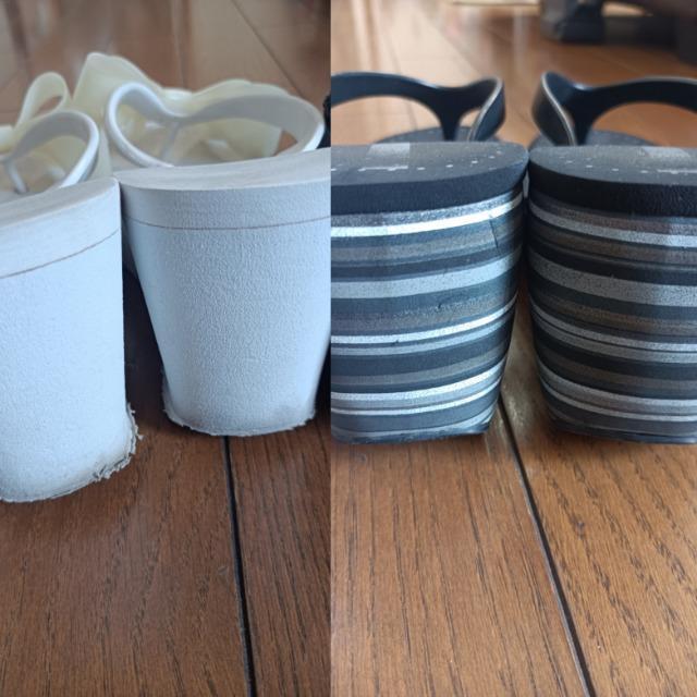 足長ビーチサンダル2足セット★役立つ白黒★美脚足長&身長アップ★安定ウエッジサンダル★ < 女性ファッション 足長ビーチサンダル2足セット★役立つ白黒★美脚足長&身長アップ★安定ウエッジサンダル★ < 女性ファッションの