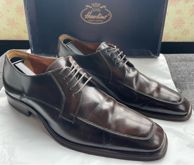 美品 イタリア製【HAWKINS】ホーキンス ビジネスシューズ U-TIP DK.BROWN 44 (28cm) ITALY製 < 男性ファッション 美品 イタリア製【HAWKINS】ホーキンス ビジネスシューズ U-TIP DK.BROWN 44 (28cm) ITALY製 < 男性ファッションの